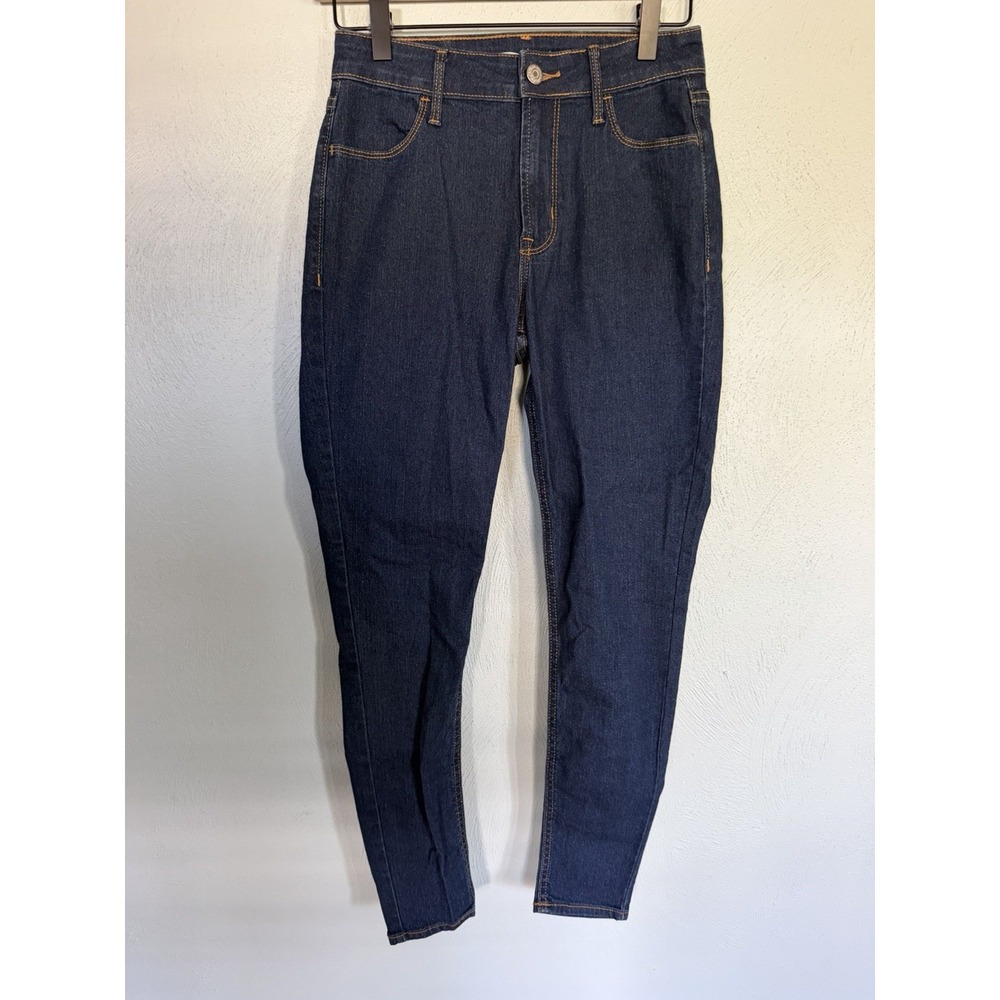 Old Navy Womens High Rise Ankle Super Skinny Jeans Dark Wash Blue Sz 0